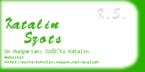 katalin szots business card